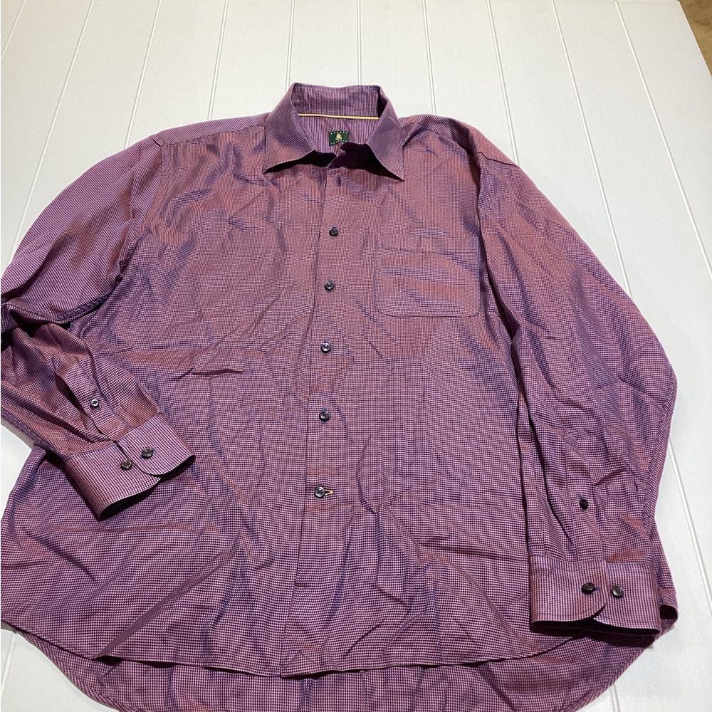 Robert Talbott Men's Burgundy Dress Shirt